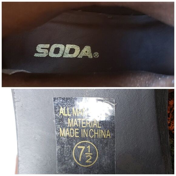 Soda Aztec Tapestry Chunky Heel Baggy Buckle Boots – Size 7.5 - Picture 13 of 16